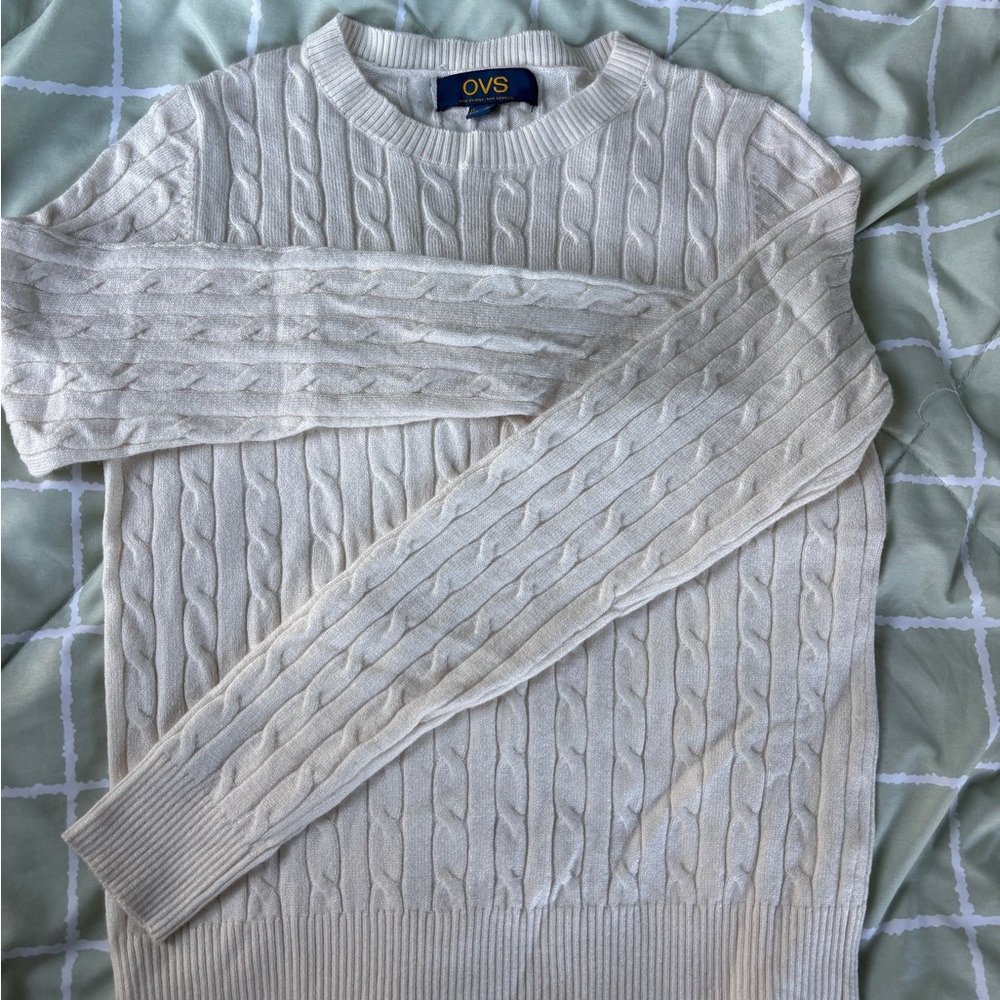 OVS Women’s Ivory Cable Knit Sweater